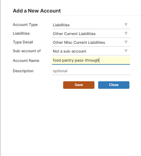 Create Pass-Through Liability Account Create Pass-Through Liability Account