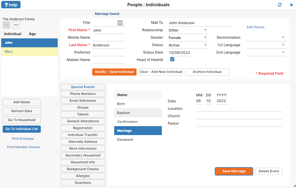 Member List Form for users to fill out new profiles Member List Form for users to fill out new profiles