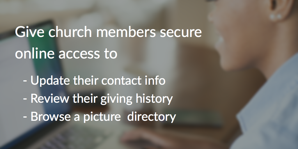 picture showing three reason to use the member port which are update their contact information, review their giving history and browse the directory all online. picture showing three reason to use the member port which are update their contact information, review their giving history and browse the directory all online.