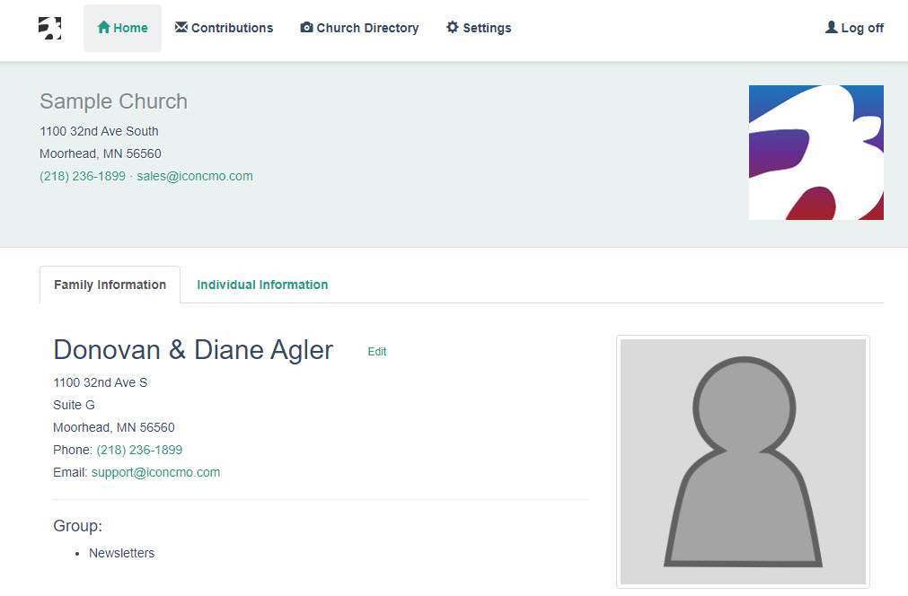 Member portal after logging into the member portal. Member portal after logging into the member portal.