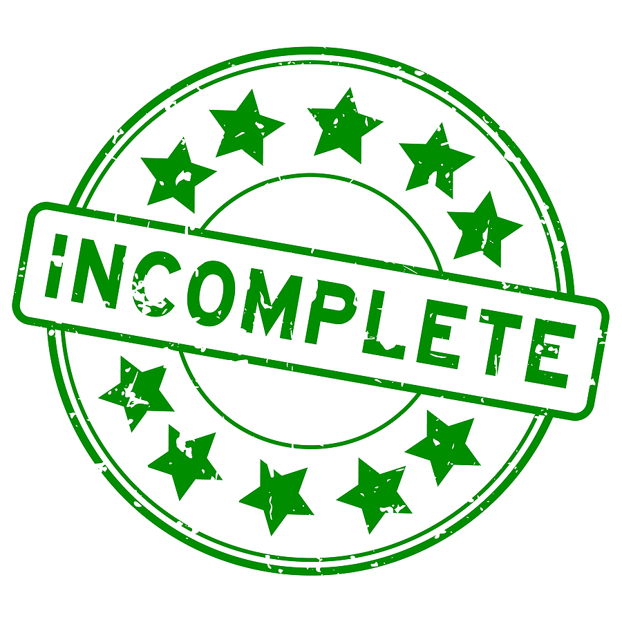 Grunge green incomplete word round rubber seal stamp on white background illustrating using checkbooks only gives you an incomplete picture. Grunge green incomplete word round rubber seal stamp on white background illustrating using checkbooks only gives you an incomplete picture.