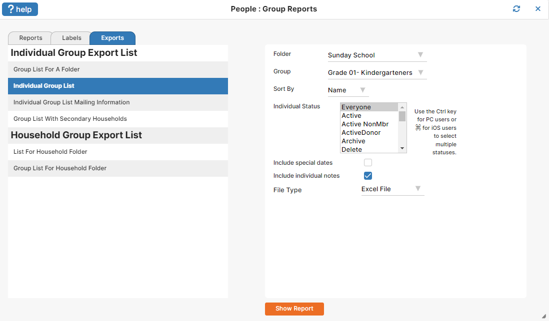 export screen shot